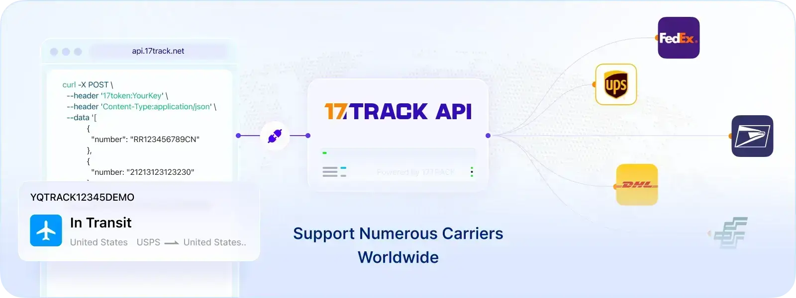 17TRACK shopify landing page